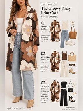 Dani & Davi floral daisy statement coat 🌼 2XL 18W-20W (NEW WITH TAGS)